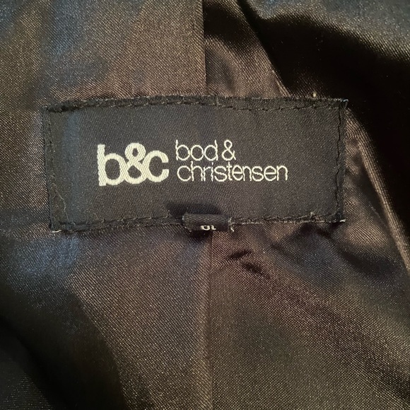Bod & Christensen Long Black Leather Jacket - Picture 10 of 11